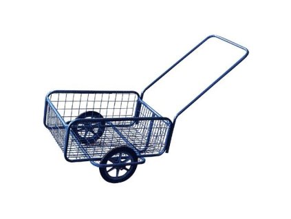 vozík POPULAR I, gumová obruč, komaxit, 418x618x232(1220)mm