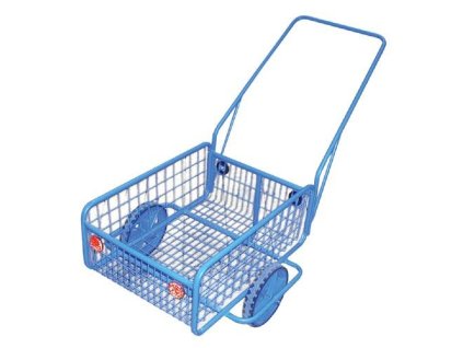 vozík RAPID V, plochá obruč, komaxit, 450x640x280(1320)mm