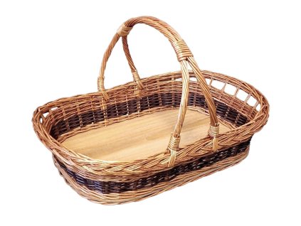 podnos s uchem velký 53x40x27cm lakovaný