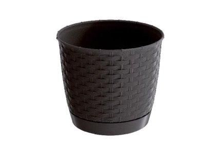 květináč RATOLLA ROUND 19 v.16,5cm,2,8l,HN tm. (440U) s miskou