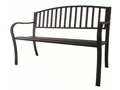 lavička zahradní 125x53x82cm ČER ocel