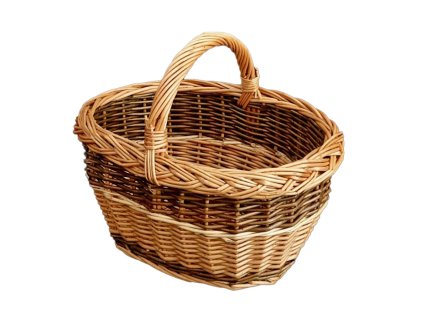 koš na houby dětský oválný 30x20x25cm lakovaný