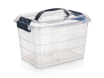 box úložný VILARD 8,5l,31x24x21cm,víko,klip,madlo,PH TRA/KOUŔ