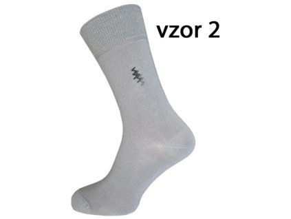 Pánské ponožky 5074 světle šedé vzor 2 (Velikost 39-42)
