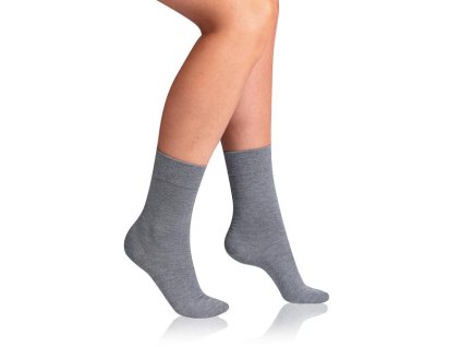 BAMBUS LADIES COMFORT SOCKS - Dámské bambusové ponožky - šedá (Velikost 35 - 38)