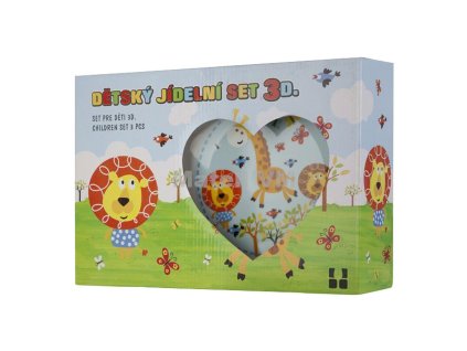 sada jídelní dětská SAFARI 3díl. porcelánová