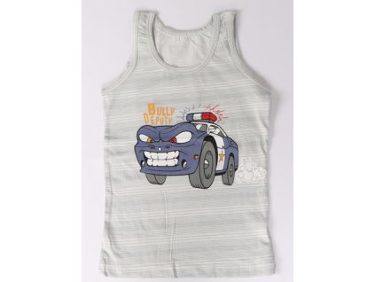Chlapecký nátělník se širokými ramínky a potiskem (Velikost 134)