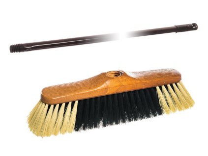 smeták 28cm PH, imitace dřeva, s holí 130cm