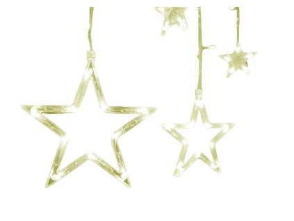 osvětlení vánoční 4,5m 138LED ZÁVĚS, HVĚZDY