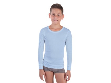 Chlapecký nátělník s dlouhým rukávem PALKO modrý (Velikost 128)
