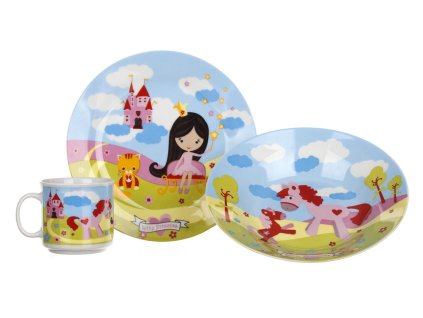 sada jídelní dětská LITTLE PRINCESS 3díl. keramická