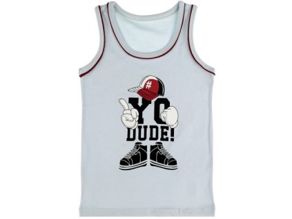 Chlapecký nátělník se širokými ramínky C sv.modrá (Velikost 134)