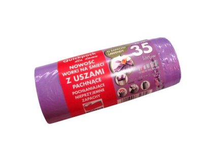 pytle na odpadky s uchy 35l (26ks) 50x56cm s aroma LEVANDULE 8µ