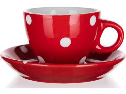 šálek + podšálek 100ml puntíky ČRV keramický