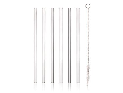 brčka 8x200mm rovná, skleněná (6ks) + 1 kartáček