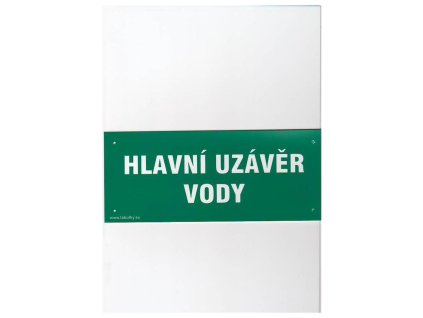 tabulka - HLAVNÍ UZÁVĚR VODY 210x87mm PH
