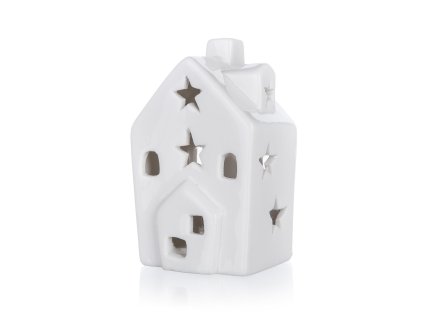 dekorace LED DOMEČEK porcelán.BÍ (var.1)