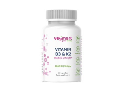 vegmart vitamin d3 2000 iu k2 mk 7 100 ug 60 kapsul 1