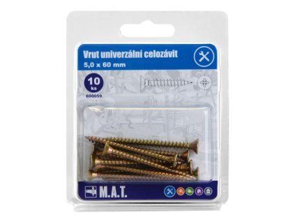 vrut un.celozávit 5,0x 60mm ZZ (10ks)