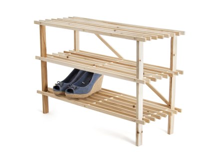 botník SAMUEL 3patrový 74x48,5x26cm, dřev.