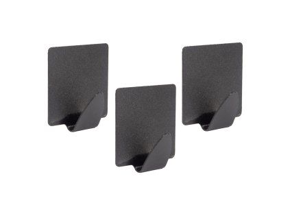 háček samolepicí obdél.ocel ČER (3ks)