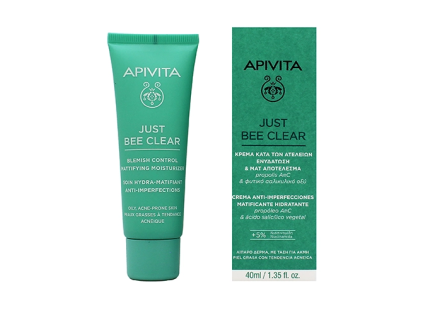 apivita just bee clear blemish control mattifying moisturizer