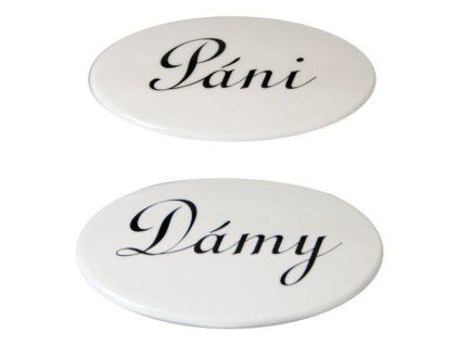 štítek DÁMY + PÁNI PH BÍ sada 2díl.