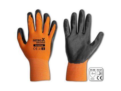 rukavice NITROX ORANGE nitril 8