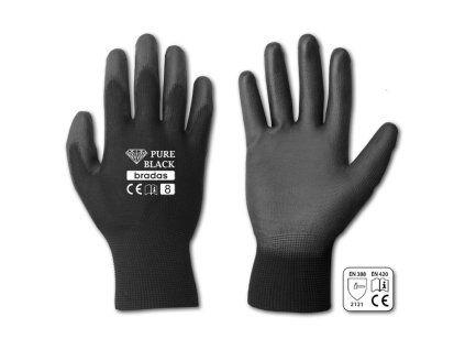 rukavice PURE BLACK PU 8