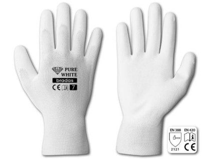rukavice PURE WHITE PU 9