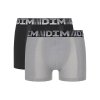 DIM COTTON 3D FLEX AIR BOXER 2x - Pánské boxerky 2ks - šedá - černá (Velikost M)