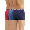 DIM POWERFUL BOXERS 3x - Pánské boxerky 3 ks - červená - tmavě modrá - světle modrá (Velikost M)