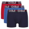 DIM POWERFUL BOXERS 3x - Pánské boxerky 3 ks - červená - tmavě modrá - světle modrá (Velikost M)