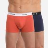 DIM BOXER ORIGINAL 2x - Pánské boxerky 2 ks - oranžová - modrá (Velikost XXL)
