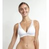 DIM TRIANGLE SOFT PADDED BRA - Dámská krajková vyztužená podprsenka bez kostic - bílá (Velikost 70 A)