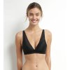 DIM TRIANGLE SOFT PADDED BRA - Dámská krajková vyztužená podprsenka bez kostic - černá (Velikost 70 A)