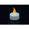 svíčka čajová LED pr.3,5cm BÍ (4ks) s bateriemi, časovačem
