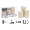 svíčka LED PLAMEN,dálk.ovl.,stmívání,časovač,SL.KOST (3ks)