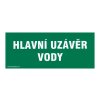 tabulka - HLAVNÍ UZÁVĚR VODY 210x87mm samolepicí