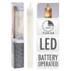 svíčka LED v.23cm, blikající plamen, časovač, SLON.KOST