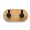 věšák 9x4,5x3,5cm 2 háčky samolepící bambus/kov.ČER