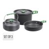 nádobí CAMPING sada 3díl.(hrnec,čajník,pánev) Al ČER