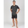 Pánské krátké pyžamo P TRISTAN s motivem ryb (Velikost L)
