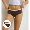 DIM LES POCKETS COTTON BOXER 3x - Dámské bavlněné kalhotky 3 ks - tmavě hnědá - světle hnědá (Velikost M)