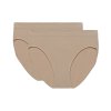 DIM SEAMLESS MAXI BRIEF 2x - Dámské bezešvé kalhotky 2 ks - tělová (Velikost L)