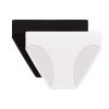 DIM SEAMLESS MAXI BRIEF 2x - Dámské bezešvé kalhotky 2 ks - černá - bílá (Velikost L)