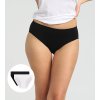 DIM SEAMLESS MAXI BRIEF 2x - Dámské bezešvé kalhotky 2 ks - černá - bílá (Velikost L)