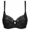 PLAYTEX UNDERWIRE BALCONETTE BRA - Dámská krajková podprsenka s kosticí - černá (Velikost 75 B)