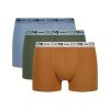 DIM COTTON STRETCH BIO BOXER 3x - Pánské boxerky z bio bavlny 3ks - oranžová - tmavě zelená - světle hnědá (Velikost M)