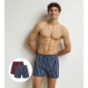 DIM COTTON STRETCH LOOSE BOXER 2x - Pánské volné boxerky 2 ks - tmavě červená - tmavě modrá (Velikost M)